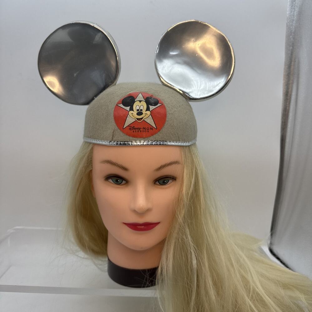Disney MGM Studios Benay Albee Vintage USA Original silver Mickey Mouse Ears hat